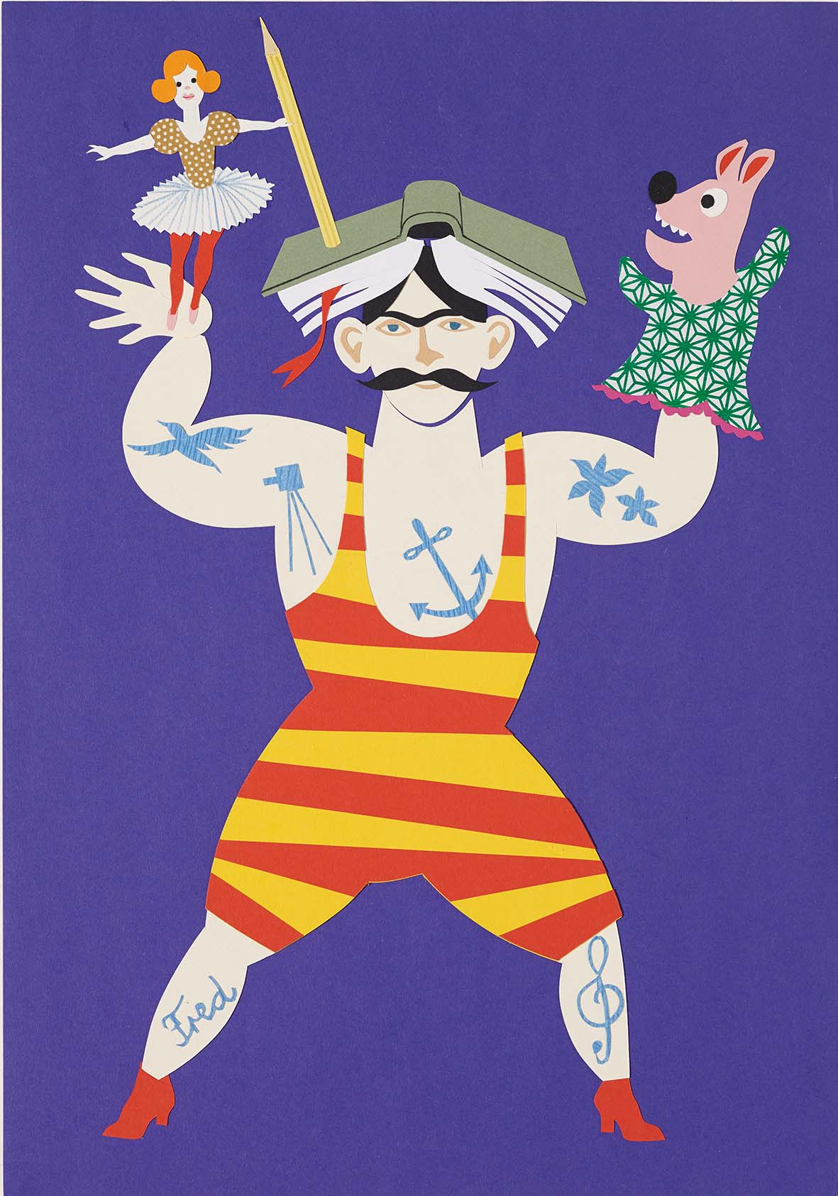 Fred, Papier découpé, 41 × 28,5 cm, 2014