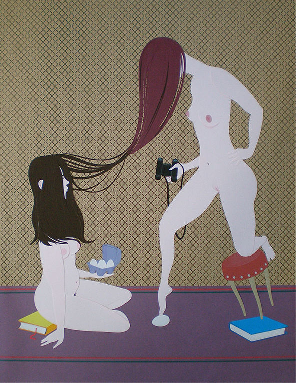 Danser sur les oeufs, Papier découpé, 80 × 61 cm, 2014