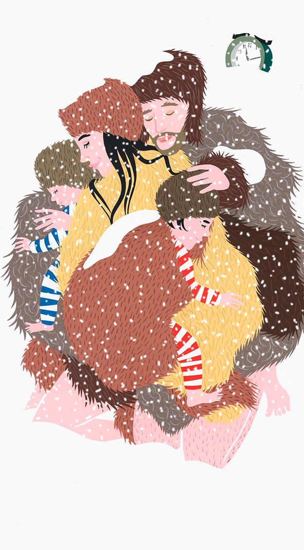 Hibernation, Papier découpé, 52 × 28,5 cm, 2014
