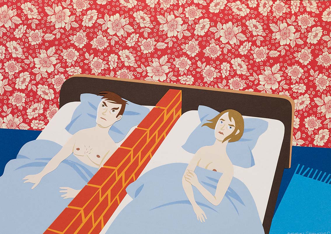 Le mur, Papier découpé, 24 × 38 cm, 2014