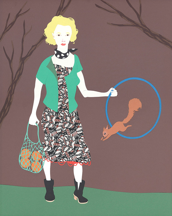 L'écureuil, Papier découpé, 50 × 40 cm, 2014