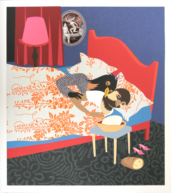 L'oeuf n°5, Papier découpé, 34,5 × 30,5 cm, 2014