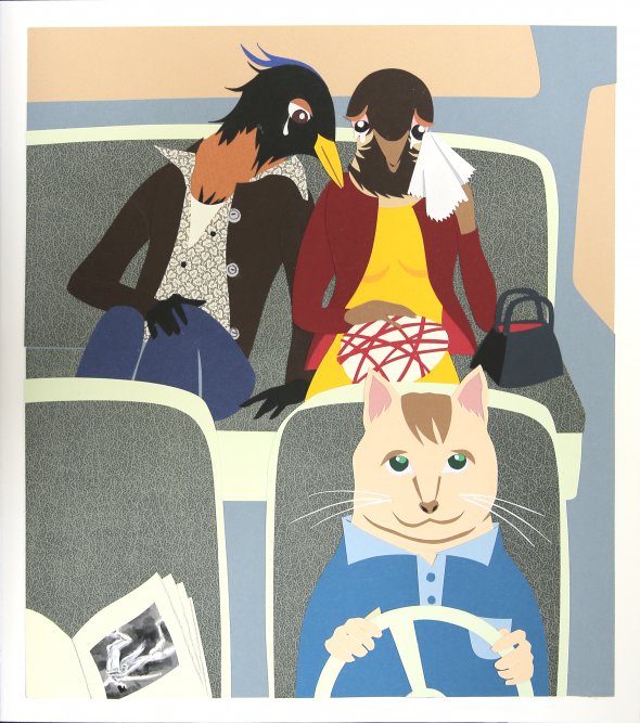 L'oeuf n°11, Papier découpé, 34,5 × 30,5 cm, 2014
