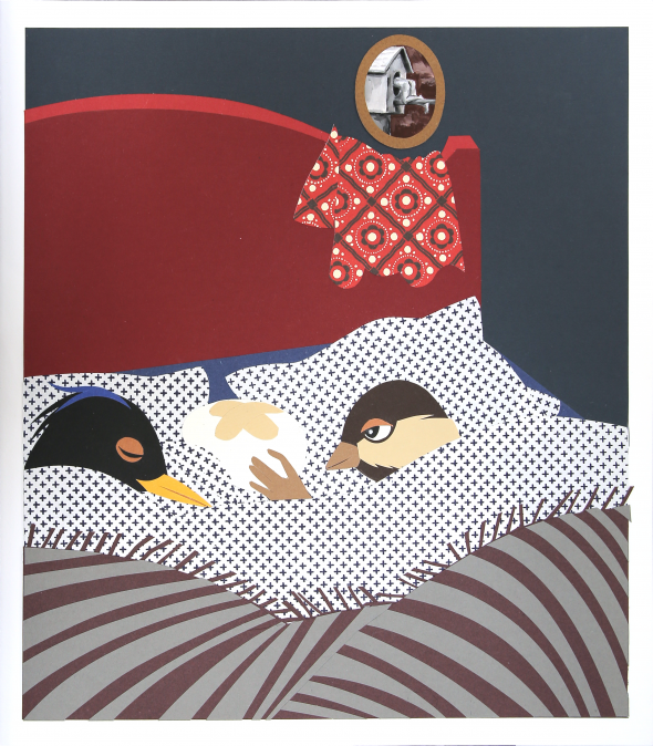 L'oeuf n°15, Papier découpé, 34,5 × 30,5 cm, 2014
