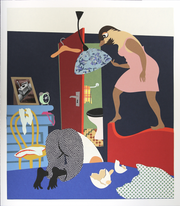 L'oeuf n°17, Papier découpé, 34,5 × 30,5 cm, 2014