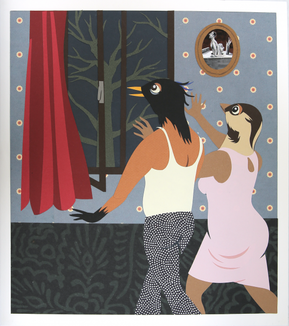 L'oeuf n°18, Papier découpé, 34,5 × 30,5 cm, 2014