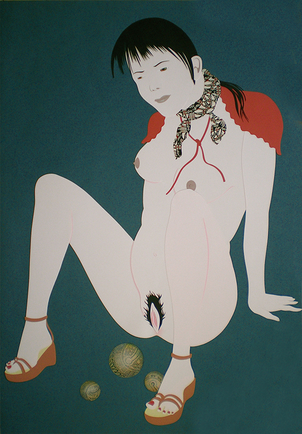 Pétanque, Papier découpé, 78 × 55 cm, 2014