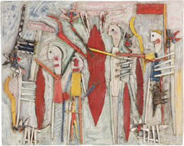 Salut à Man Ray n°6, Assemblage en bois peint sur panneau, 73 × 92 cm, 2010