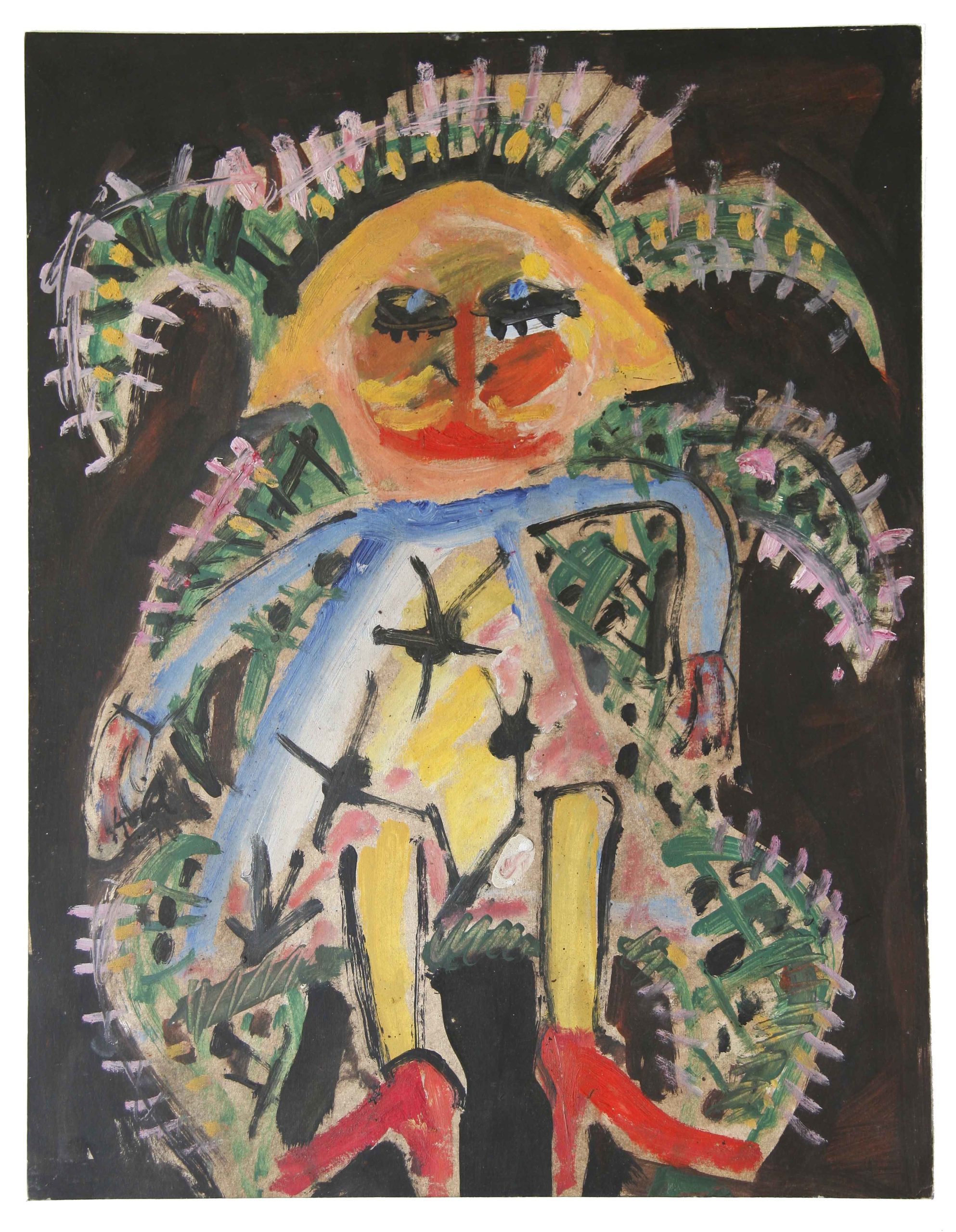 Sissel n°9, Huile sur papier, 65 × 50 cm, 1996