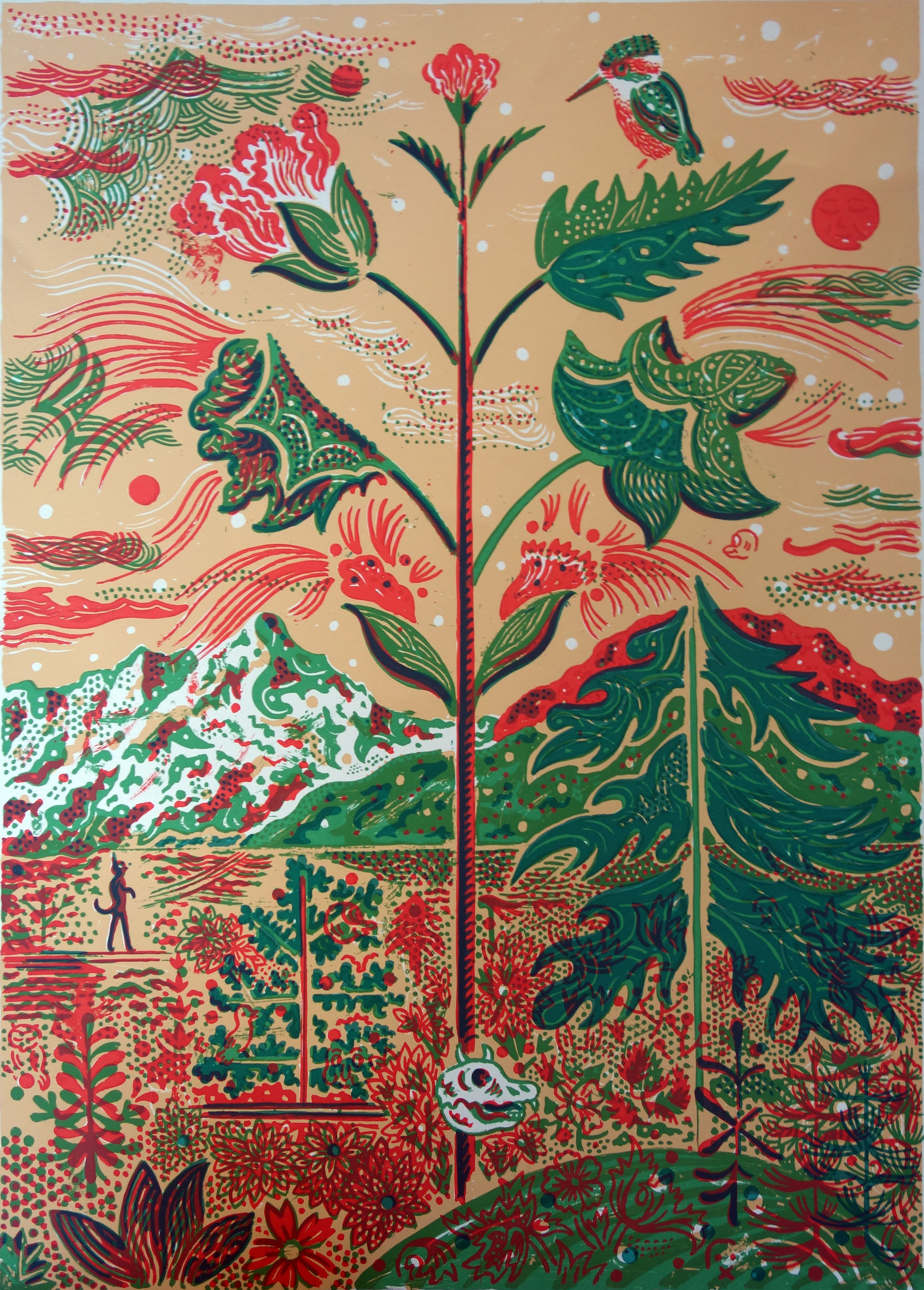 Étranger mystérieux n°1, Sérigraphie, 74 × 53 cm, 2013