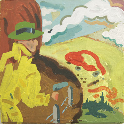 Cible n°5, -2015. Technique mixte, 18 × 18 cm, 2004