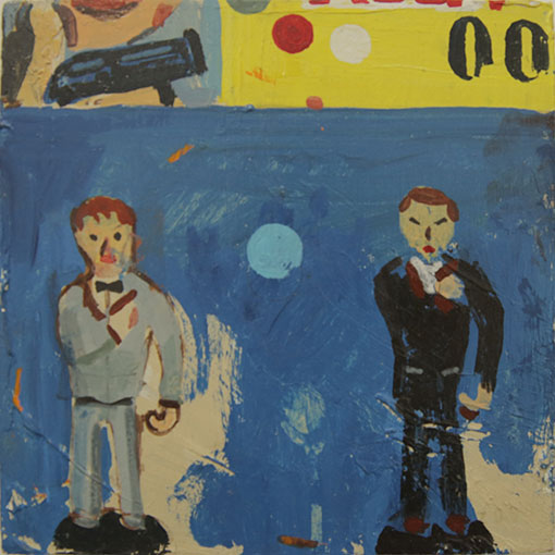 Cible n°8, -2015. Technique mixte, 18 × 18 cm, 2004