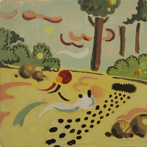 Cible n°9, -2015. Technique mixte, 18 × 18 cm, 2004