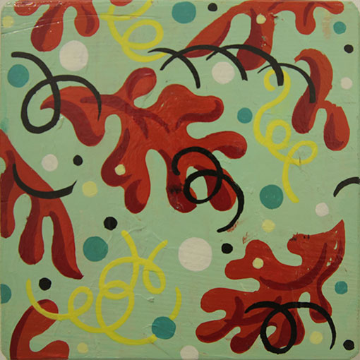 Cible n°10, -2015. Technique mixte, 18 × 18 cm, 2004