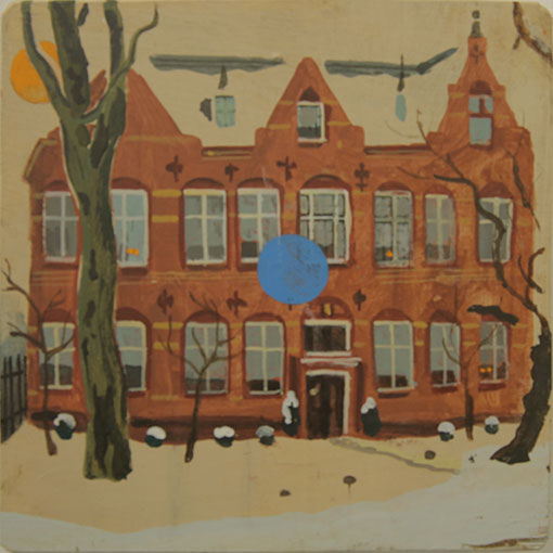 Cible n°11, -2015. Technique mixte, 18 × 18 cm, 2004