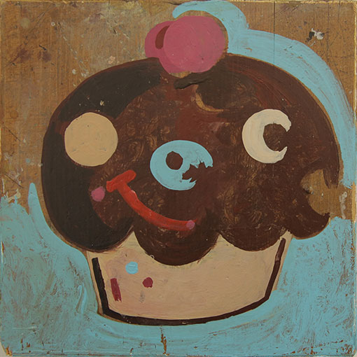 Cible n°15, -2015. Technique mixte, 18 × 18 cm, 2004