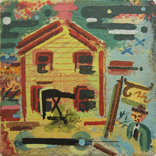Cible n°16, -2015. Technique mixte, 18 × 18 cm, 2004