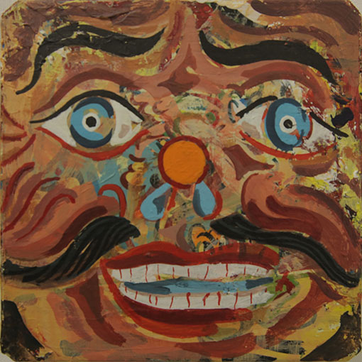 Cible n°21, -2015. Technique mixte, 18 × 18 cm, 2004