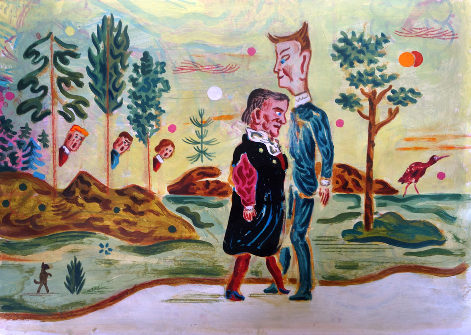 Étranger mystérieux n°2, Technique mixte, 26 × 36,5 cm, 2013
