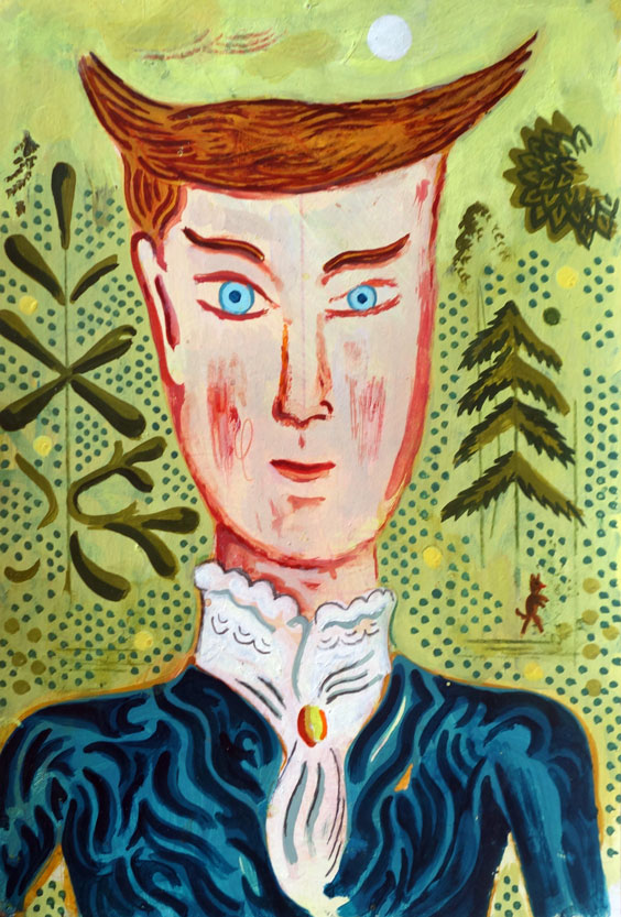Étranger mystérieux n°3, Technique mixte, 31 × 21 cm, 2013