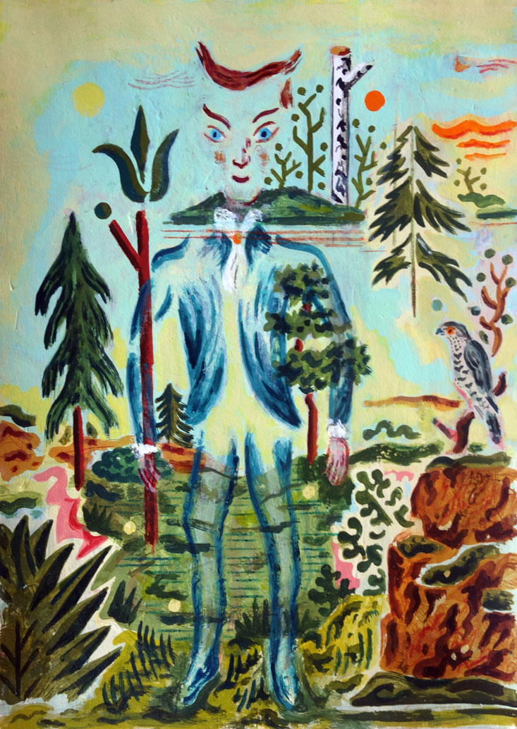 Étranger mystérieux n°4, Technique mixte, 31 × 22 cm, 2013