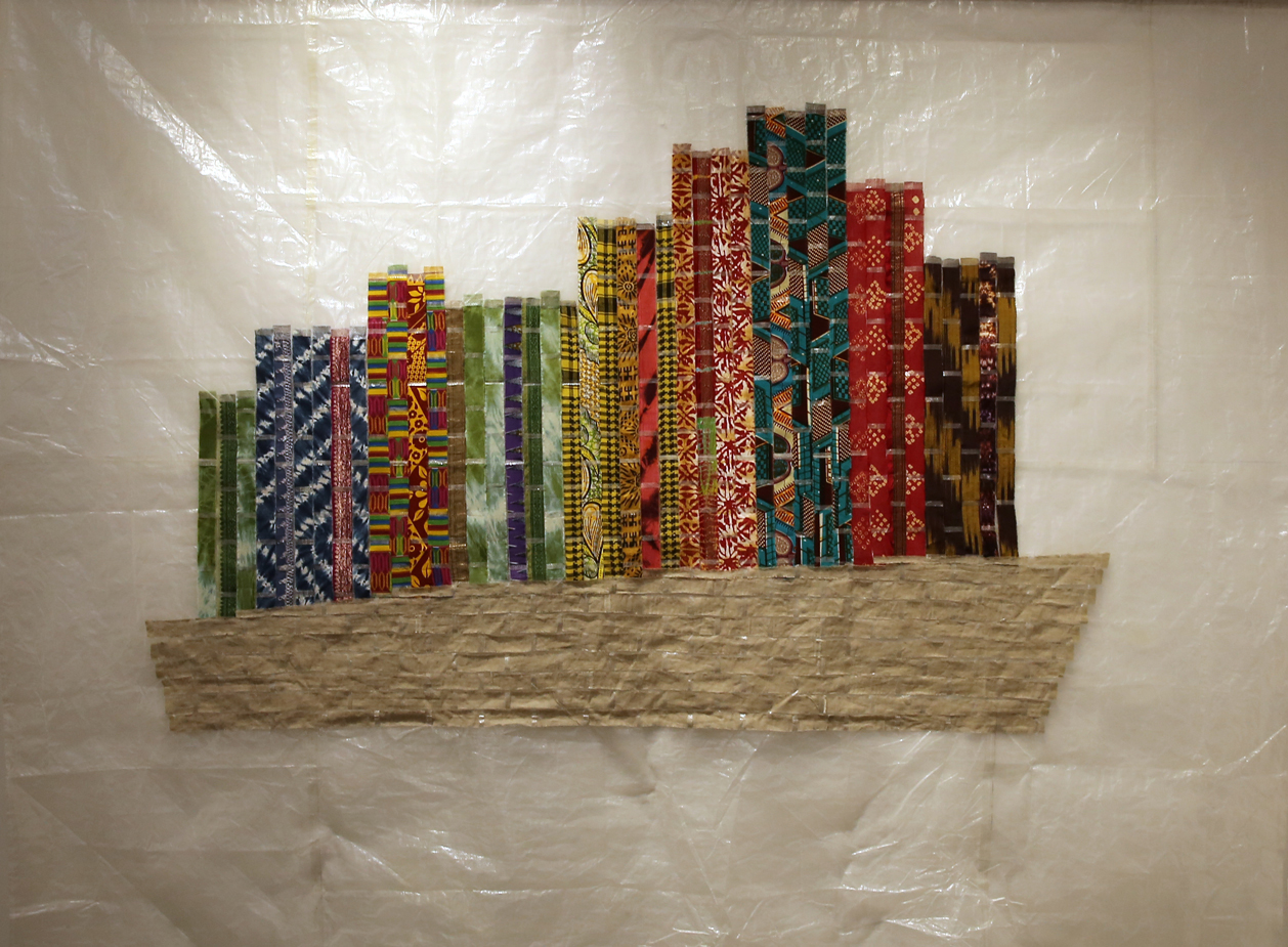 Lampedusa n°2, Bâche plastique et textile, 210 × 275 cm, 2014