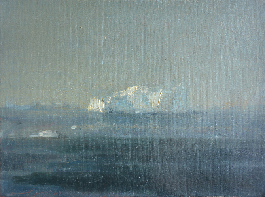 Iceberg n°2, Huile sur toile, 24 × 18 cm, 2012