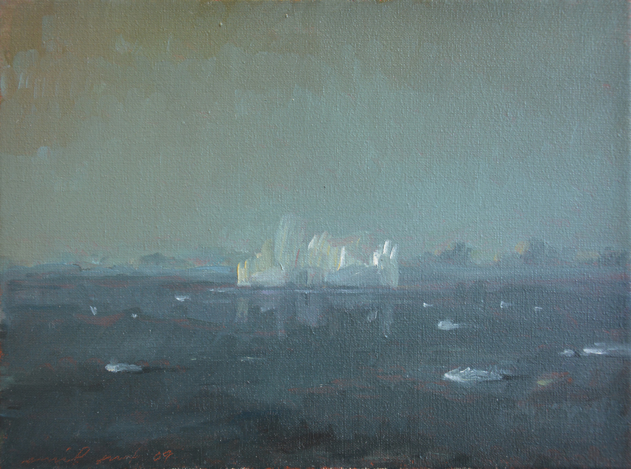 Iceberg n°6, Huile sur toile, 24 × 18 cm, 2012