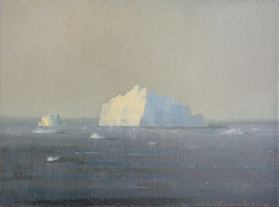 Iceberg n°7, Huile sur toile, 24 × 18 cm, 2012