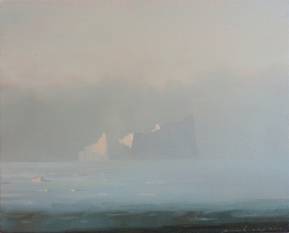 Iceberg n°4, Huile sur toile, 24 × 30 cm, 2014