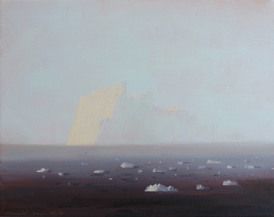 Iceberg n°5, Huile sur toile, 24 × 30 cm, 2014