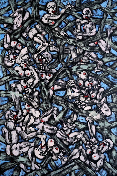 Ce n'est pas ainsi que l'on obtient des faveurs, Huile et alkyde sur toile, 146 × 97 cm, 2013