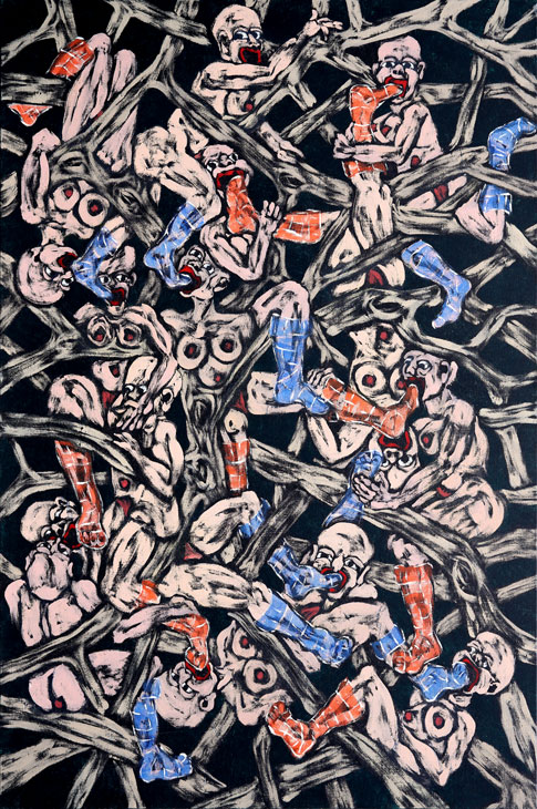 Sans titre, Huile et alkyde sur toile, 146 × 97 cm, 2013