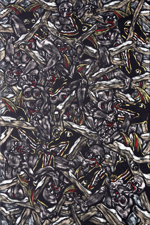 Il faut être gentil avec les animaux, Huile et alkyde sur toile, 146 × 97 cm, 2013