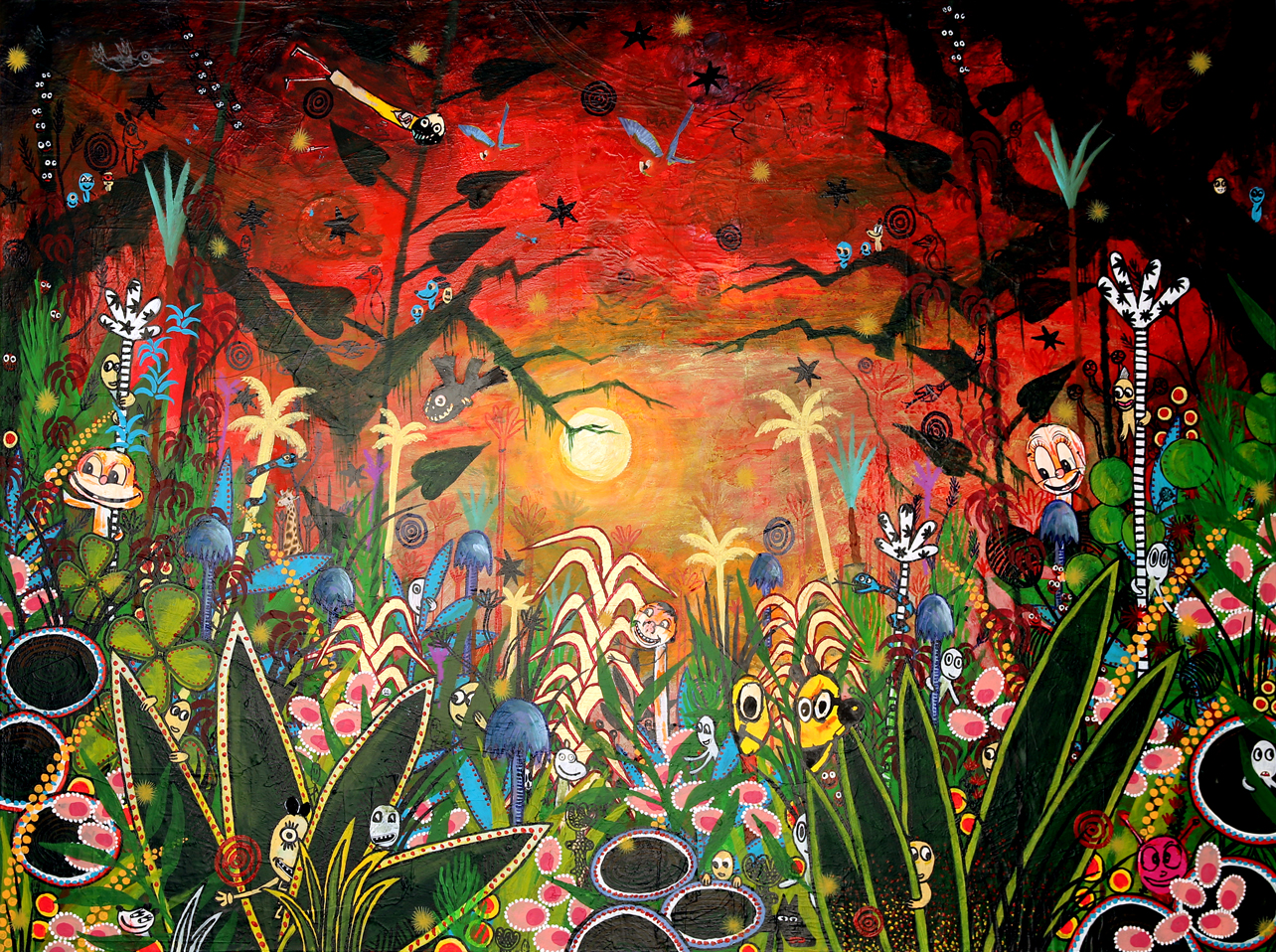 Carnaval des animaux n°3, Technique mixte sur toile, 120 × 160 cm, 2012