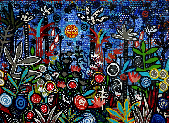 Carnaval des animaux n°2, Technique mixte sur toile, 30 × 40 cm, 2010