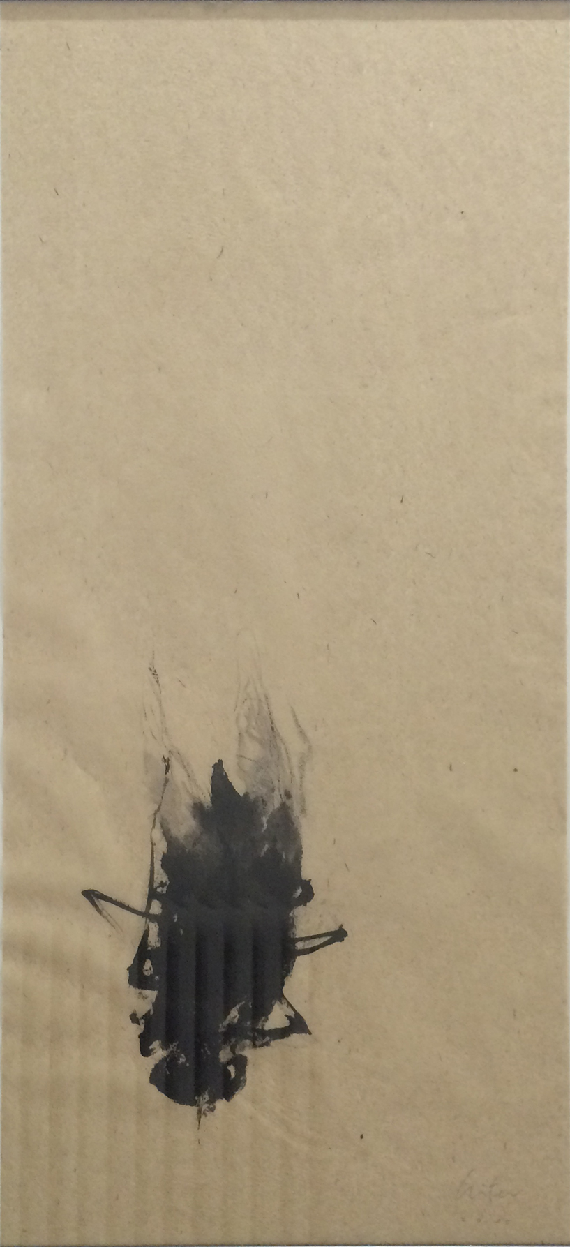 Dans les sables n°1, Encre sur papier Xuan, 70 × 32 cm, 2014
