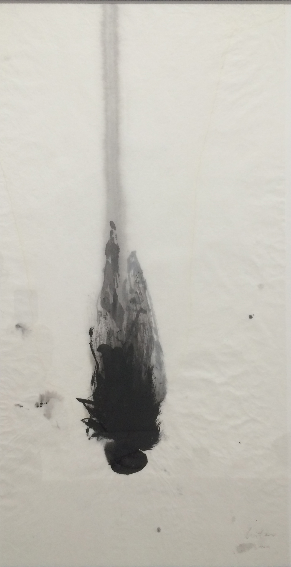 D'aplomb, Encre sur papier Xuan, 70 × 36 cm, 2014