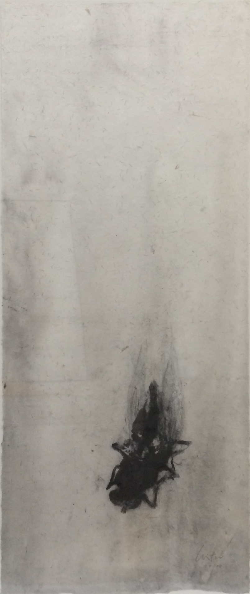 En Norvège, Encre sur papier Xuan, 64 × 27 cm, 2014