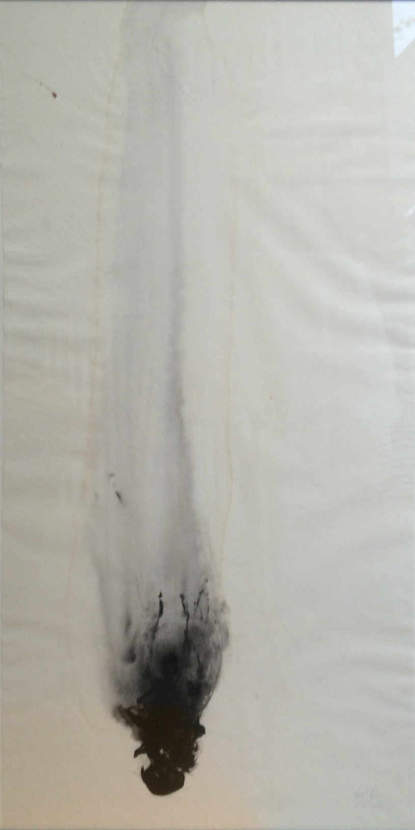Le sillage, Encre sur papier Xuan, 100 × 50 cm, 2015