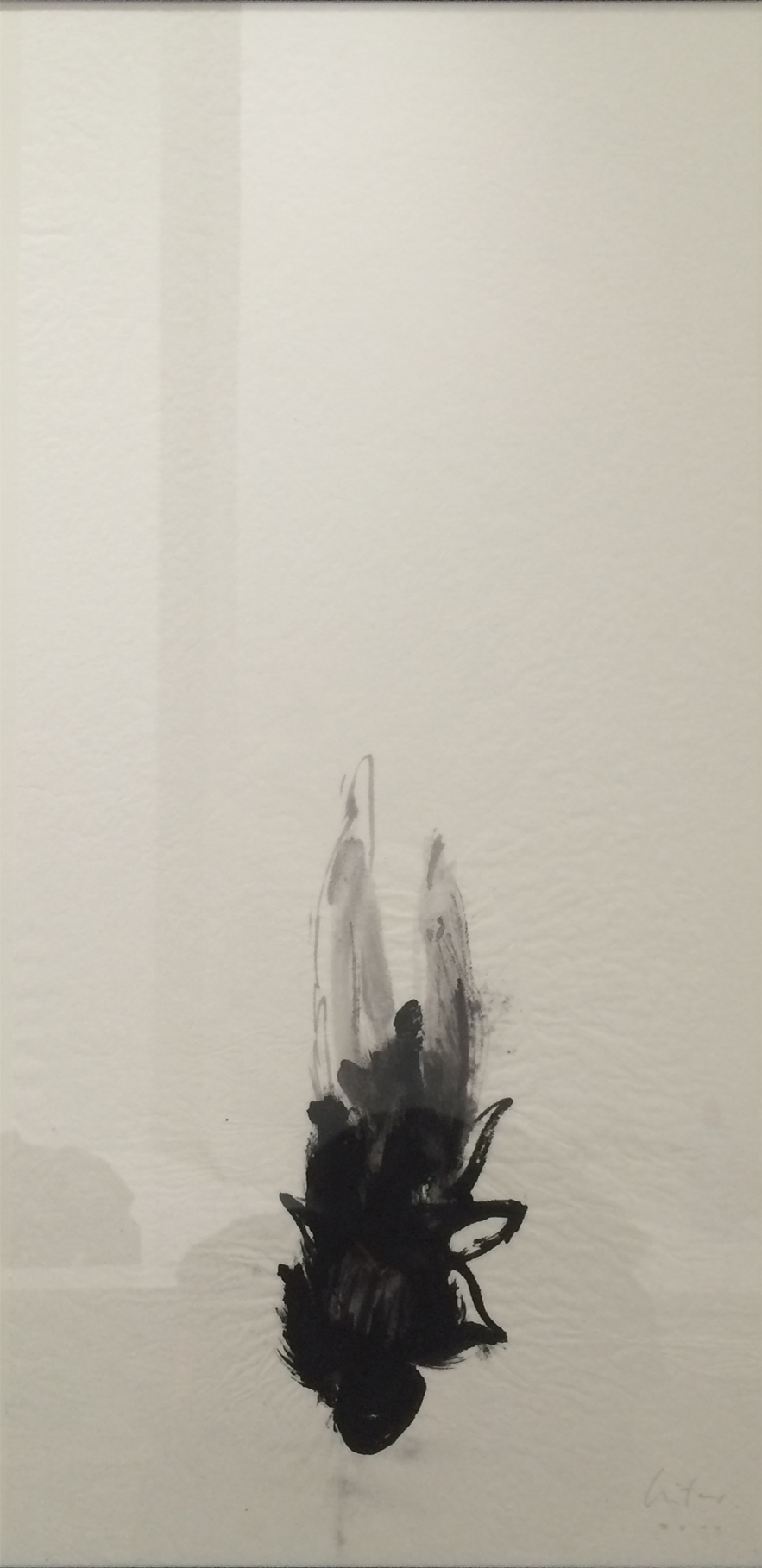 Passante, Encre sur papier Xuan, 70 × 34 cm, 2014