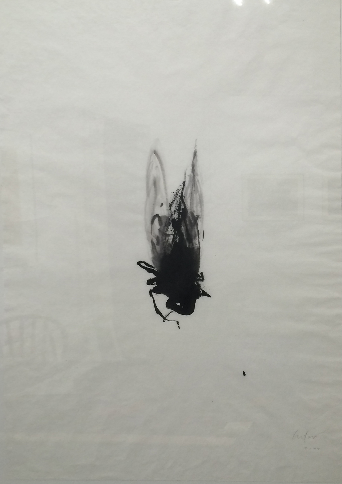 Plongeuse, Encre sur papier Xuan, 72 × 51 cm, 2015