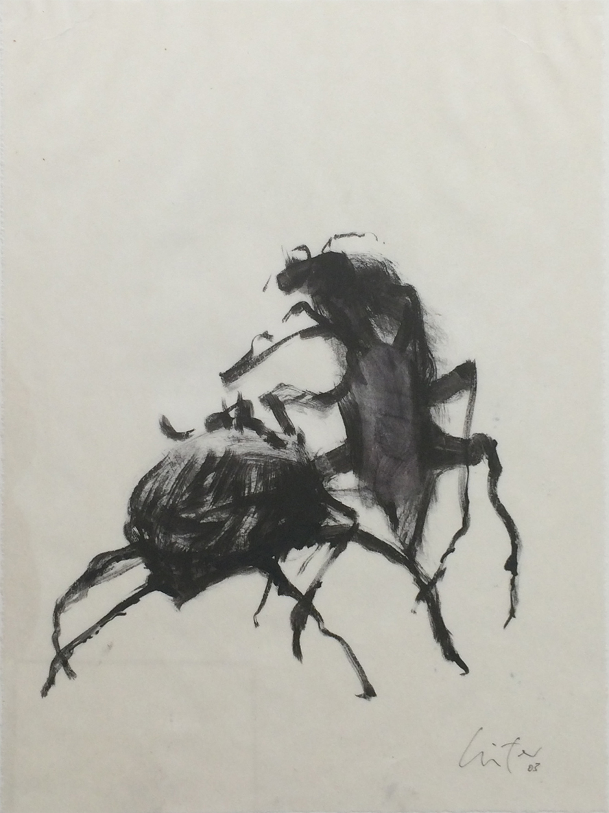 La parade n°2, Encre, 30 × 21 cm, 2003