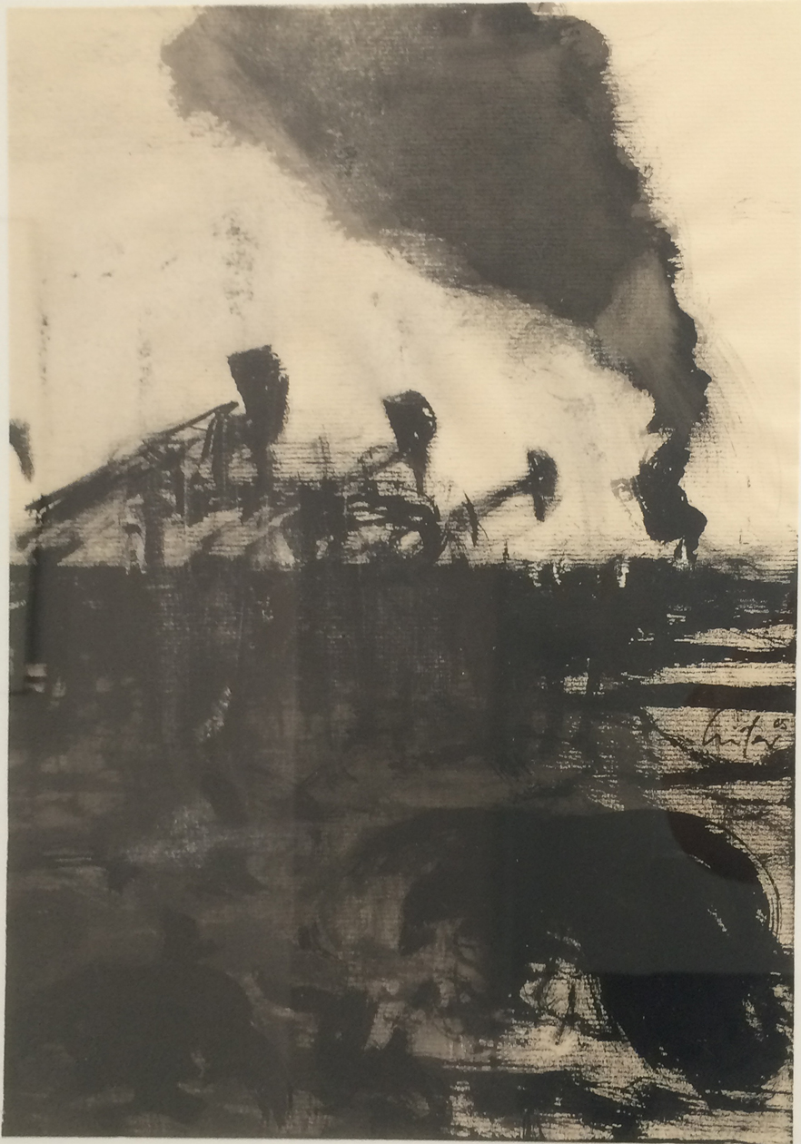 Les puits, Encre, 30 × 21 cm, 2005