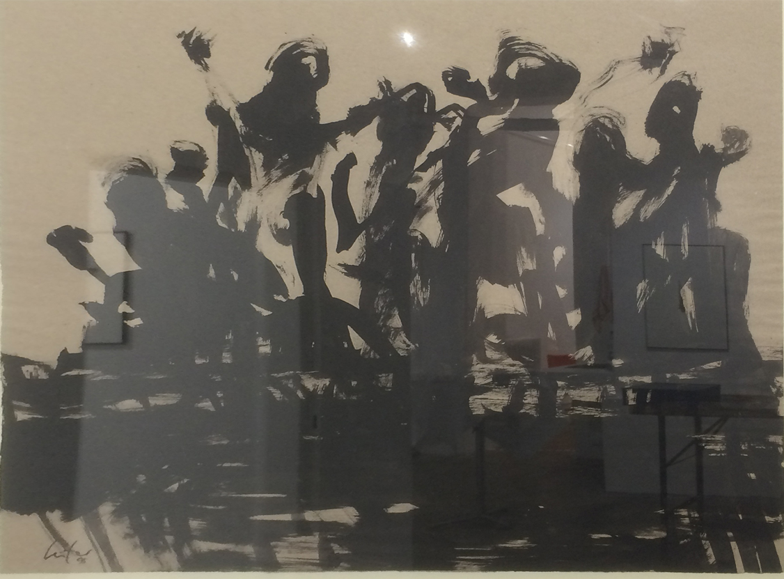 Ombres dansantes, Encre, 48 × 65 cm, 1995