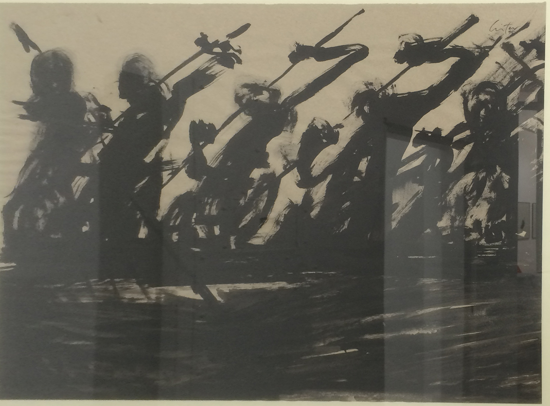 Un équipage, Encre, 48 × 65 cm, 1995