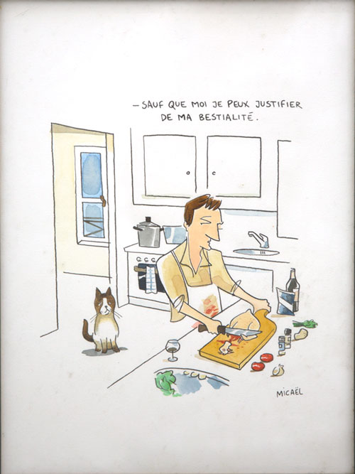 Bestialité, Encre de Chine et aquarelle, 30 × 21 cm, 2009