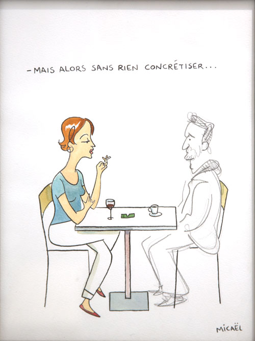 Concrétiser, Encre de Chine et aquarelle, 30 × 21 cm, 2009