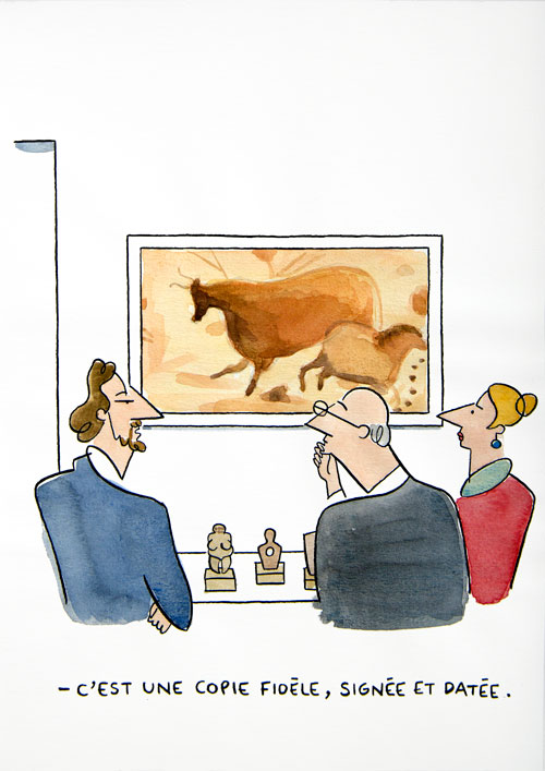 Copie fidèle, Encre de Chine et aquarelle, 30 × 21 cm, 2013