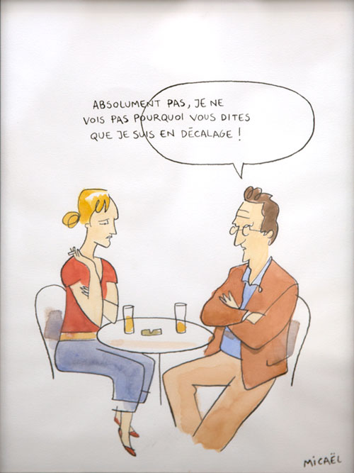 Décalage, Encre de Chine et aquarelle, 30 × 21 cm, 2009